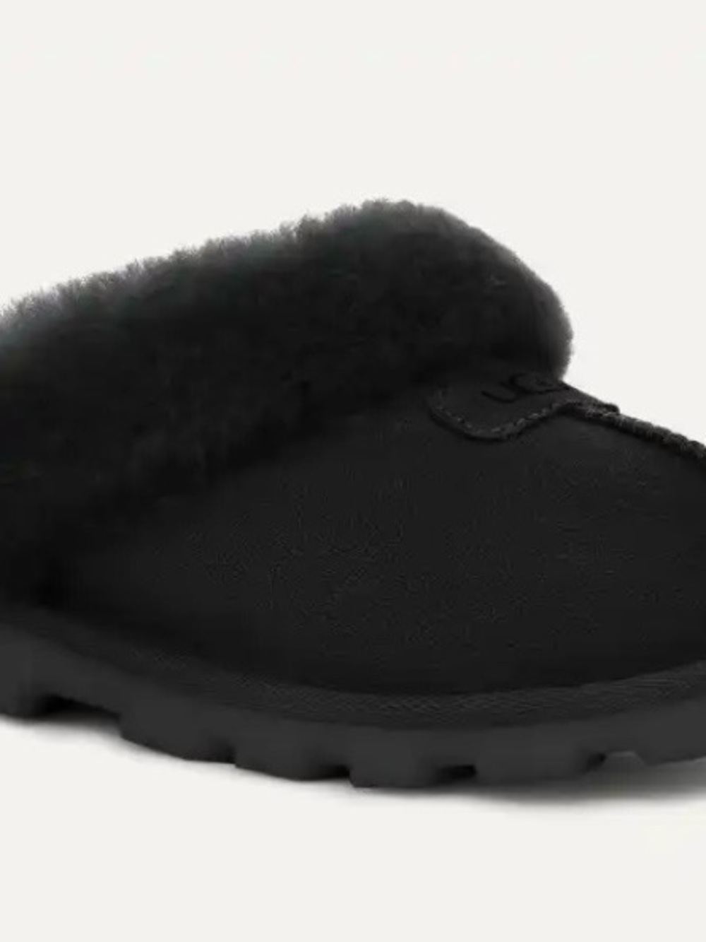 UGG Black Shearling-Lined Slip-On Mule